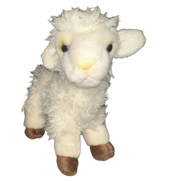 Miyoni Aurora Mom Baby Lamb Sheep Laying Down Realistic Stuffed Plush Lot 2 - Picture 9 of 14